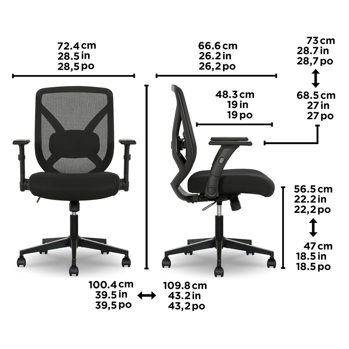 True Innovations, Silla de Malla con Brazos Abatibles