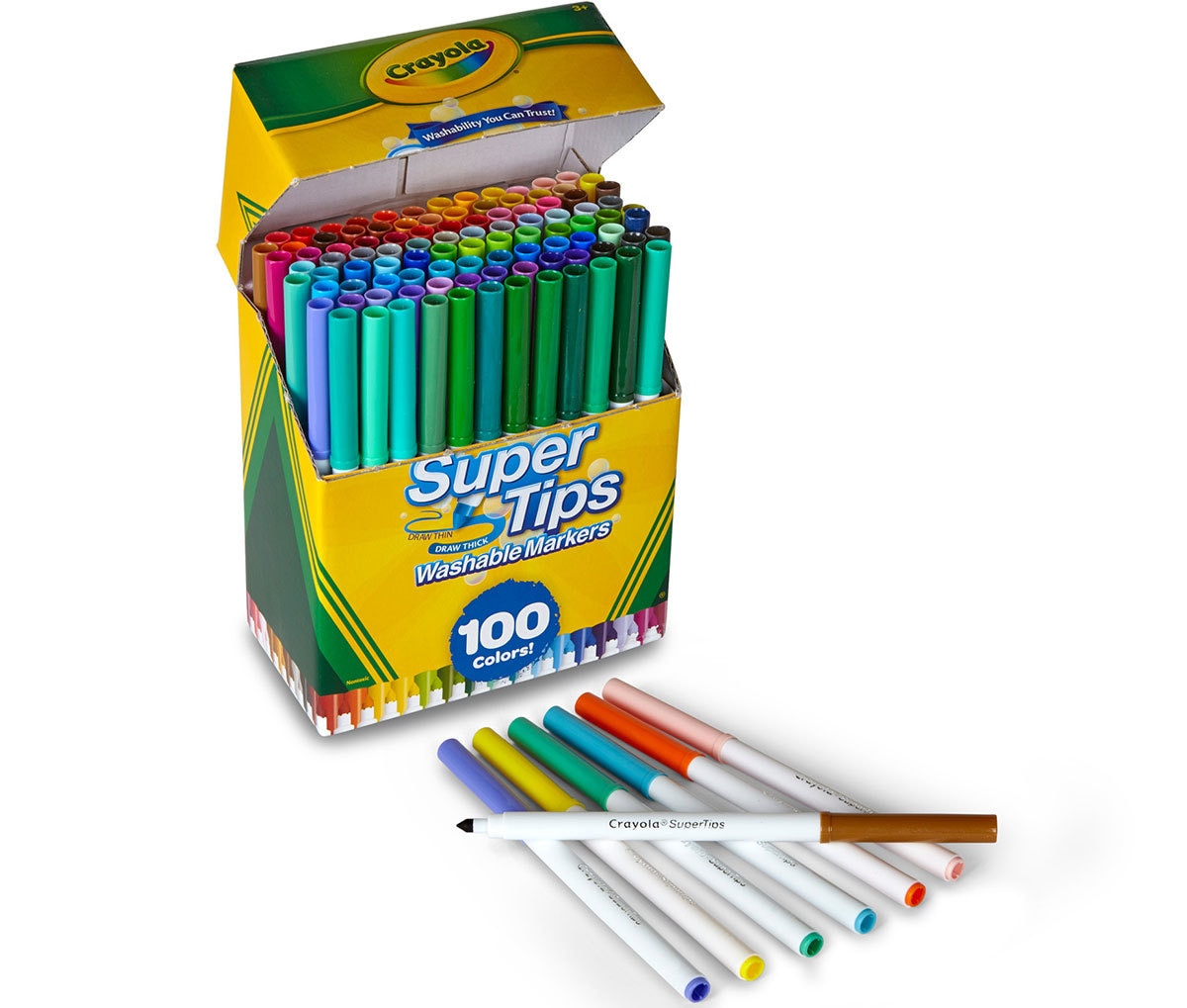 Crayola Marcadores Lavables Super Tips 100 Colores