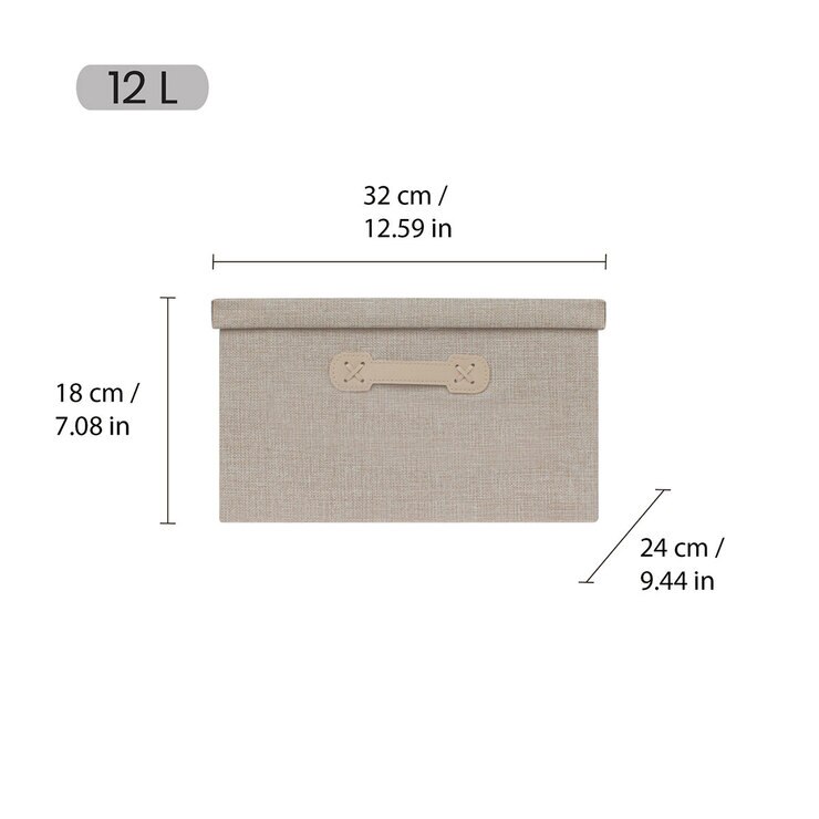 AG Box, Set de 3 Cajas de Almacenamiento Plegables para Armario, Café