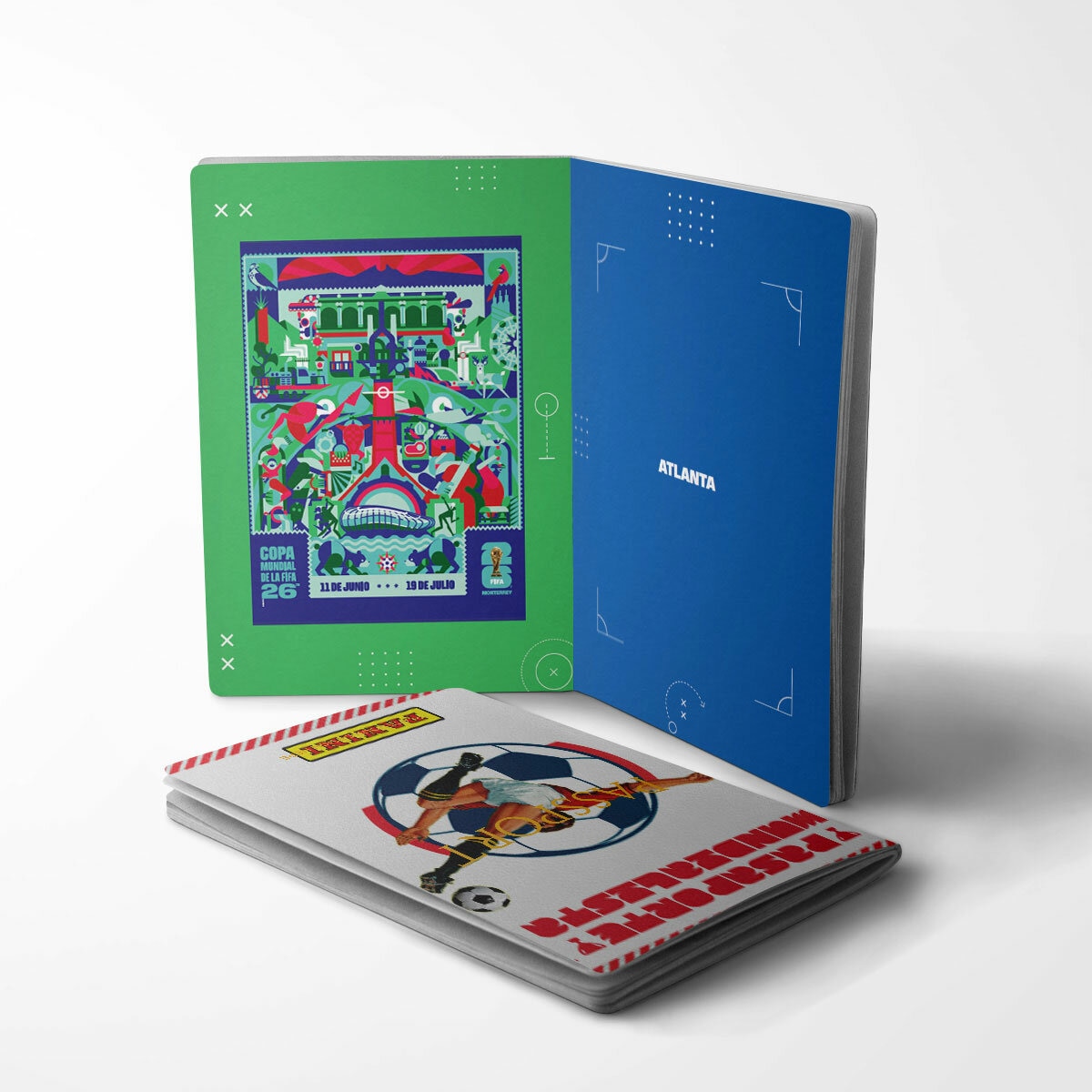 Panini Álbum, FIFA™ World Cup 2026, Pasta Dura +100 sobres +1 Pasaporte+16 Estampas con Imágenes de las 16 sedes de la Copa del Mundo