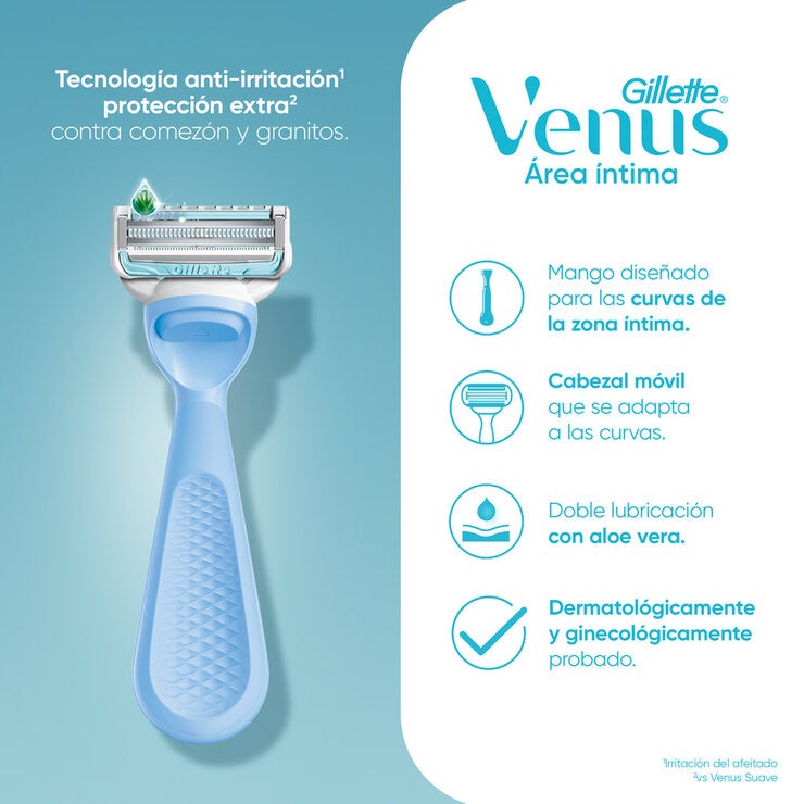 Gillette Maquina para Afeitar Venus Smoth Duo 2 Pack