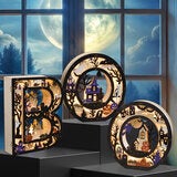 Letras de Madera para Halloween Iluminadas, Modelo BOO Letras de Madera para Halloween Iluminadas, Modelo BOO