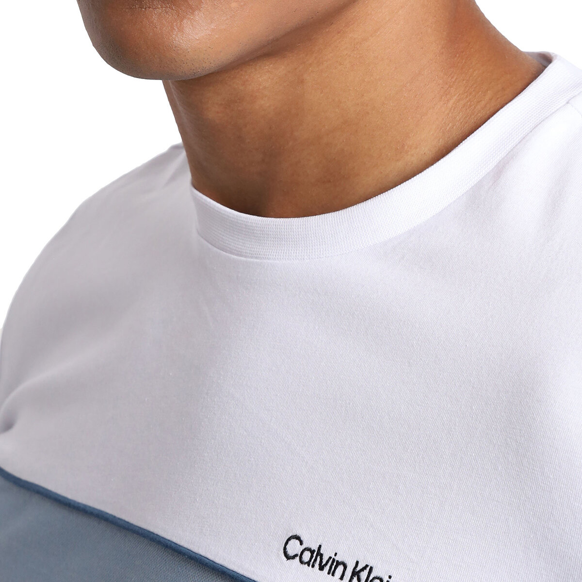 Calvin Klein Playera para Caballero Azul Chica