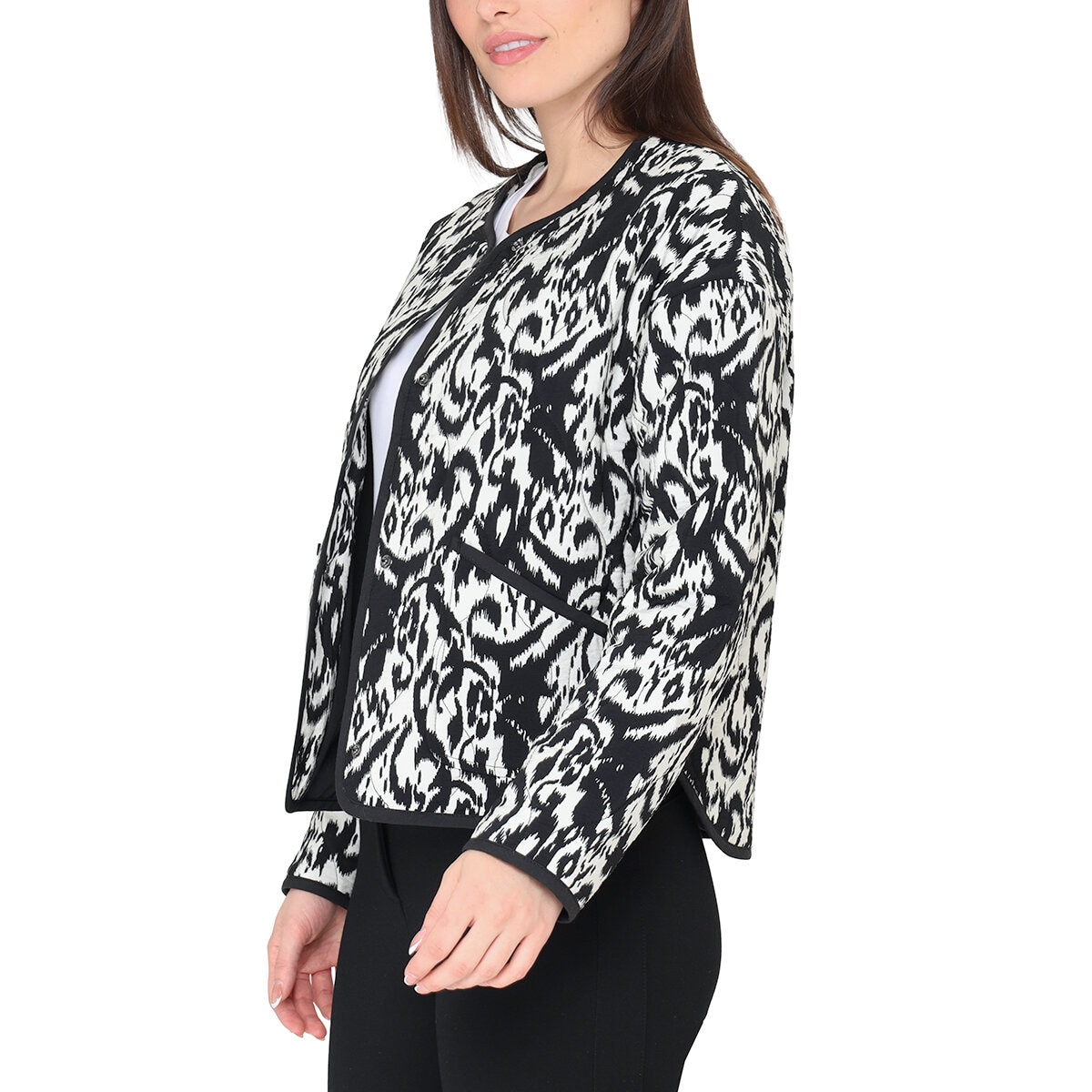 Tahari Chamarra para Dama Negro Extra Grande