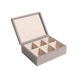 BHOME, Caja Organizadora de Tés, 6 Espacios, Color Café