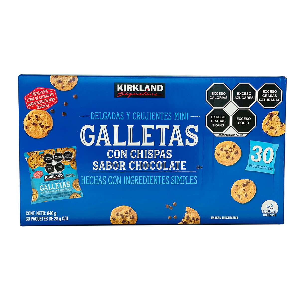 Kirkland Signature Galletas Mini con Chispas de Chocolate 30 pzas de 28 g