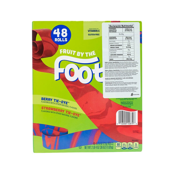 Fruit by the Foot Rollos de Caramelo Suave Saborizados 48 pzas de 21.25 g