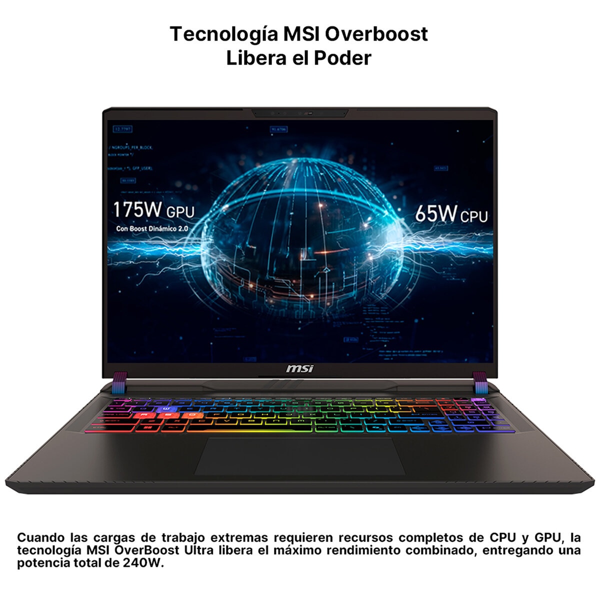 MSI Vector 16 Laptop Gaming 16" QHD+ Intel Core Ultra 9 32GB 1TB SSD