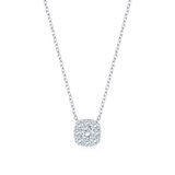 Dije de Diamantes, 0.53ctw, Corte Redondo, Oro Blanco de 14k