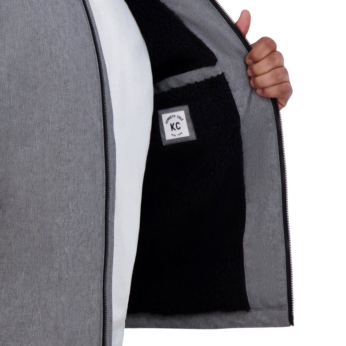 Kenneth Cole Chamarra para Caballero Gris Grande Kenneth Cole Chamarra para Caballero Gris Grande