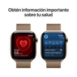 Apple Watch Series 11 (GPS + Celular) 46mm Titanio Oro + Correa Milanese Color Oro - Talla S/M