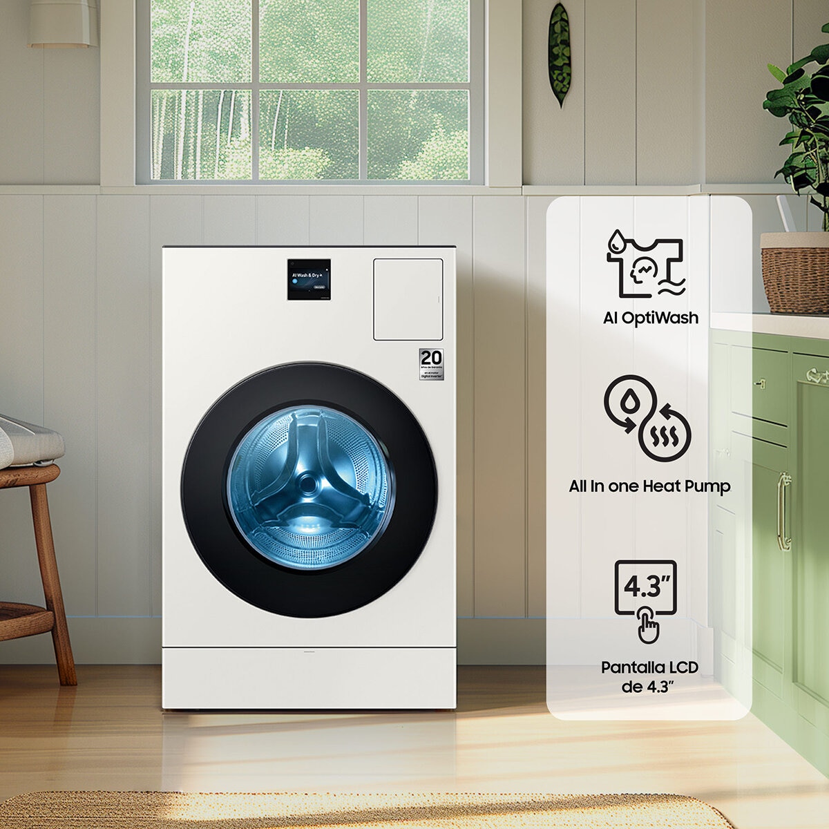 Samsung Lavasecadora 26Kg/15Kg Bespoke AI