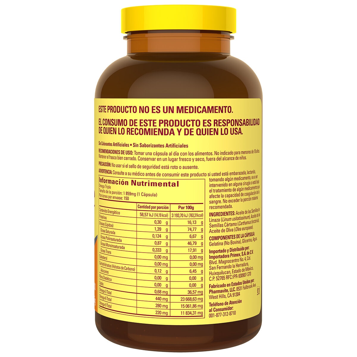 Nature Made Omega Triple (Omegas 3, 6 y 9) 150 cápsulas