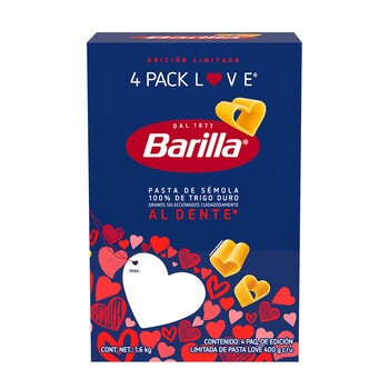 Barilla Pasta de Sémola en Forma de Corazón 4/400 g