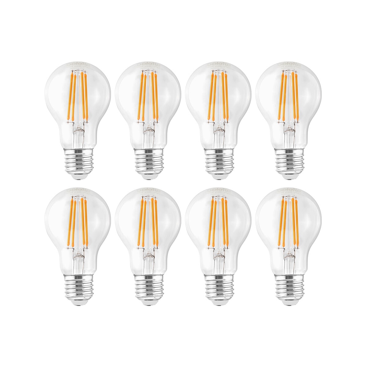 Alfelec, Kit de 8 Focos Decorativos de Filamento LED - Luz Cálida