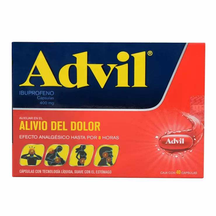 Advil Ibuprofeno 400mg 40 Cápsulas