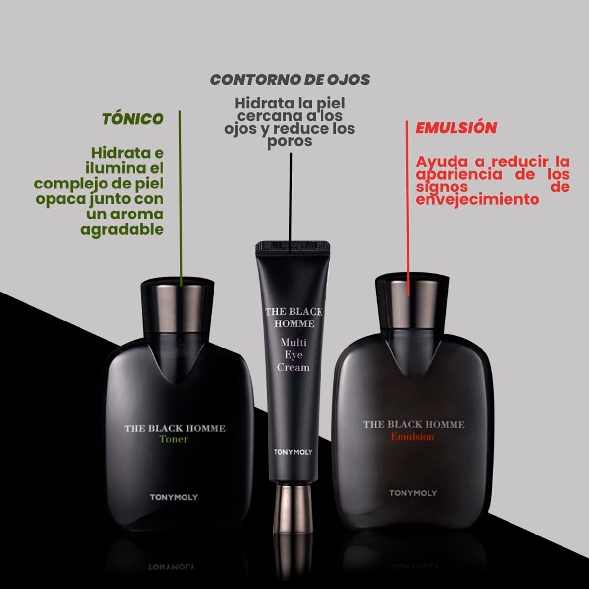 Tony Moly The Black Homme Set 3 pzas