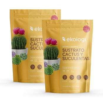 Ekologi, Sustrato para Cactus y Suculentas 2 piezas de 3.36kg