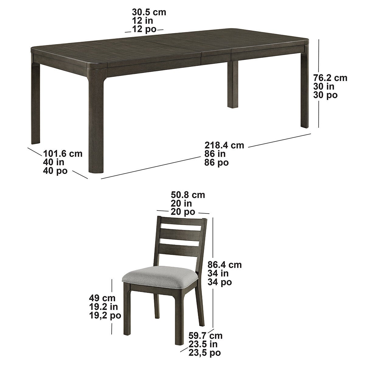 Universal Broadmoore Furniture, Midland, Juego de Comedor de 7 piezas Universal Broadmoore Furniture, Midland, Juego de Comedor de 7 piezas