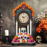Reloj Decorativo de Día de Muertos