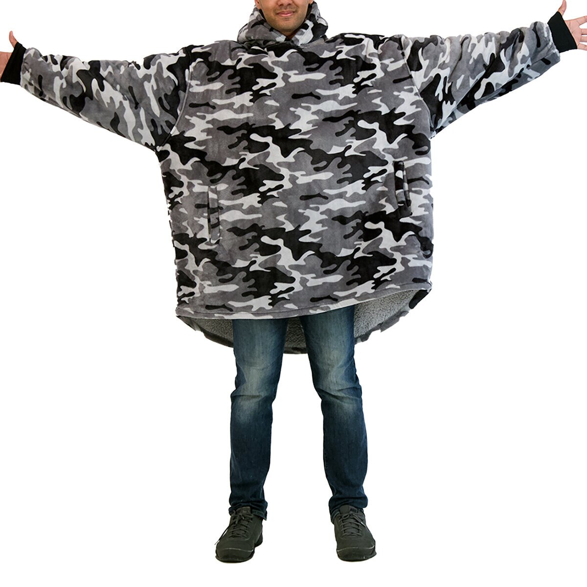 The Wayy Big Hoodie Sudadera Unisex Gris Unitalla