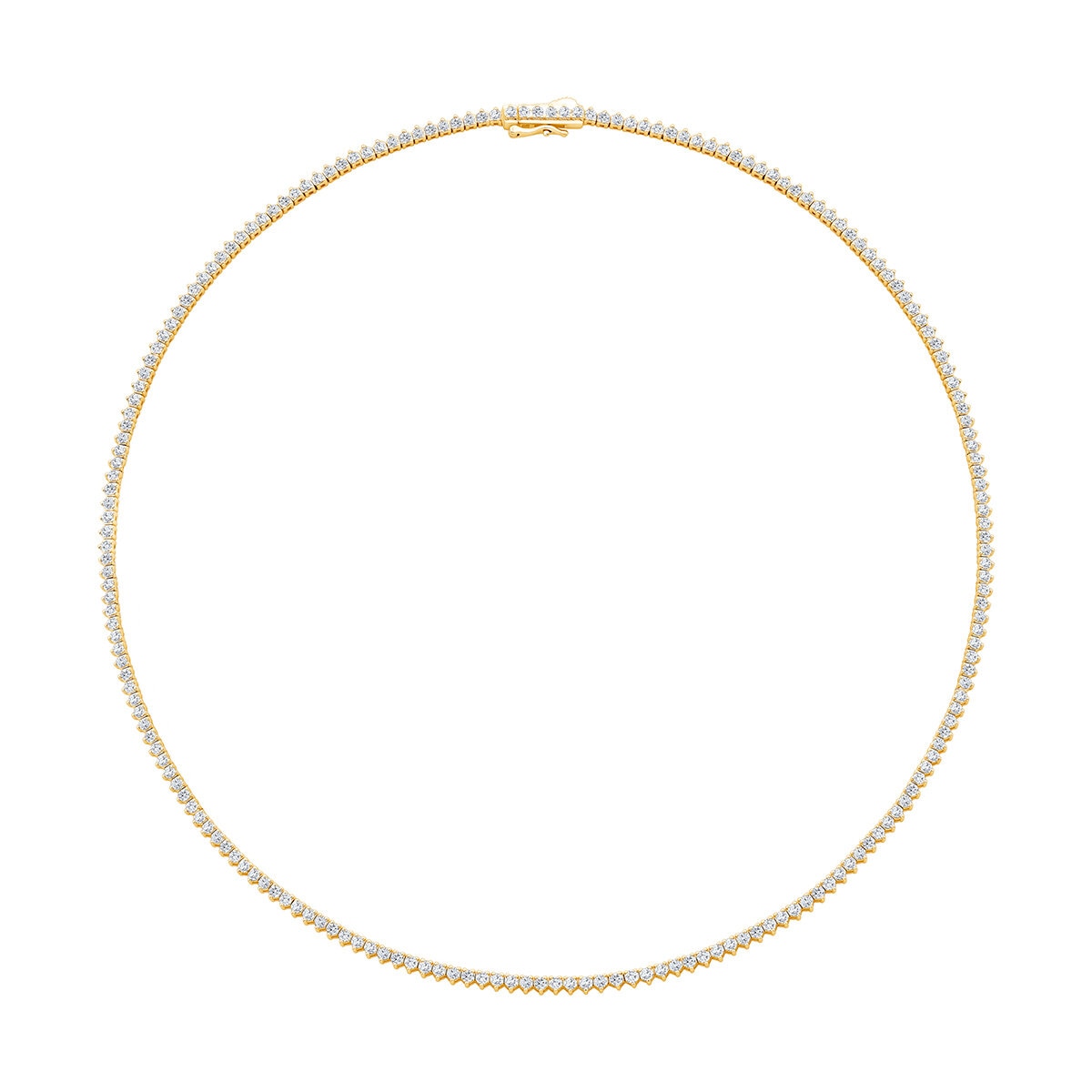 Collar de Diamantes, 5ctw, Oro Amarillo de 14K