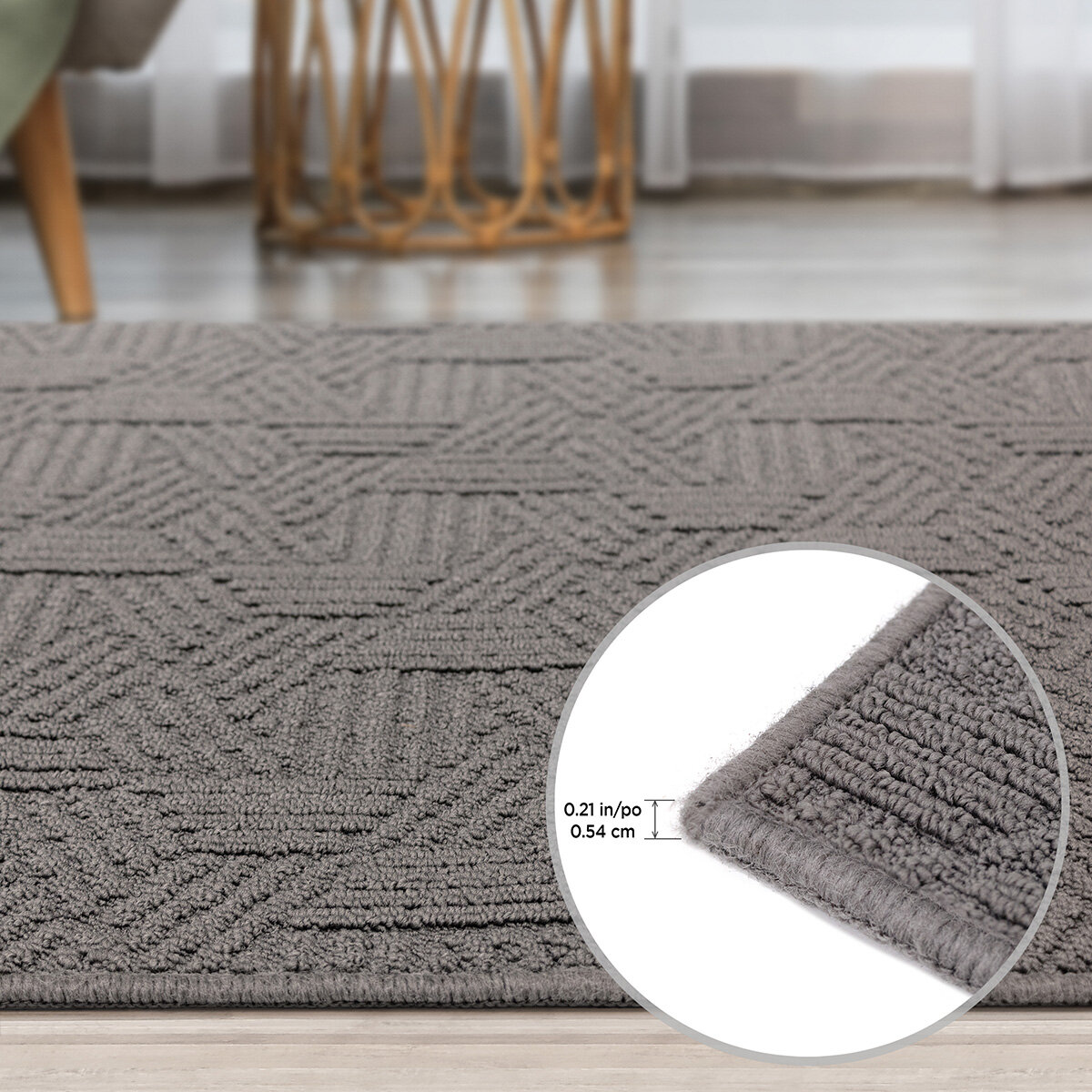 Floorsense, Tapete Decorativo 60 cm x 182 cm, Gris