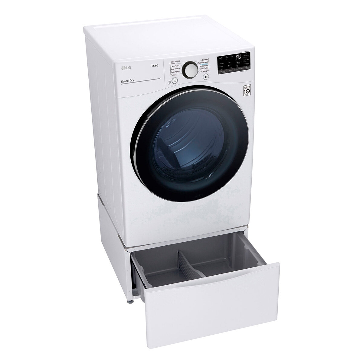 LG Secadora de gas 22Kg con pedestal carga frontal