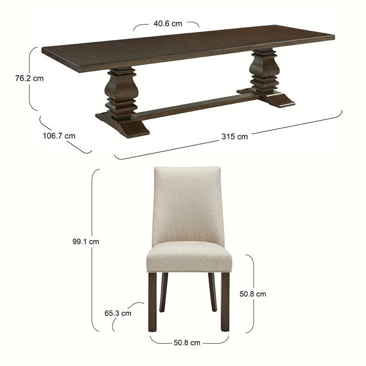 Universal Broadmoore, Erma, Juego de Comedor de 9 Piezas Universal Broadmoore, Erma, Juego de Comedor de 9 Piezas