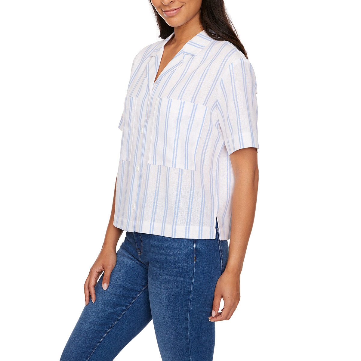 Buffalo David Bitton Blusa para Dama Azul Chica