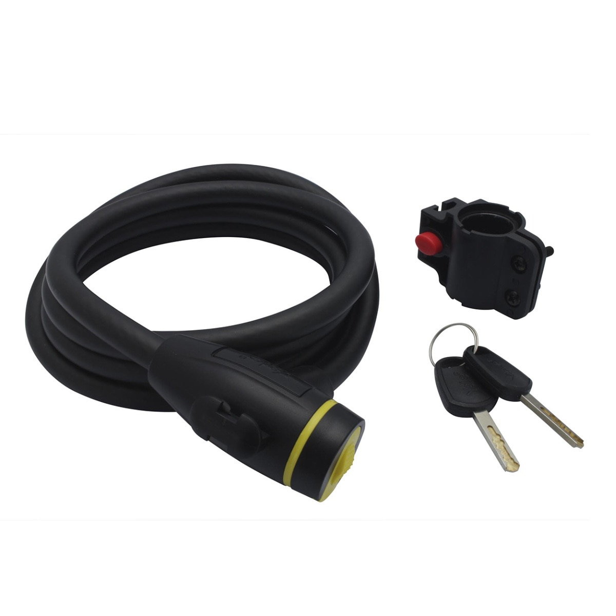 Yale, Cable de Acero con Candado y Llaves 12.7x2100 mm