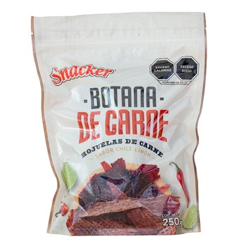 Snacker Botana de Carne Sabor Chile Limón 250 g