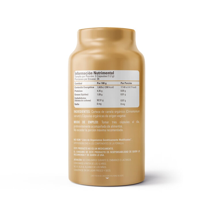 Organic Side Cinnamon Canela 110 Cápsulas