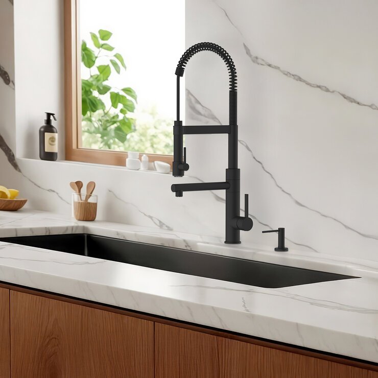 Moorefield, Monomando de Cocina Negro Mate, Vivant