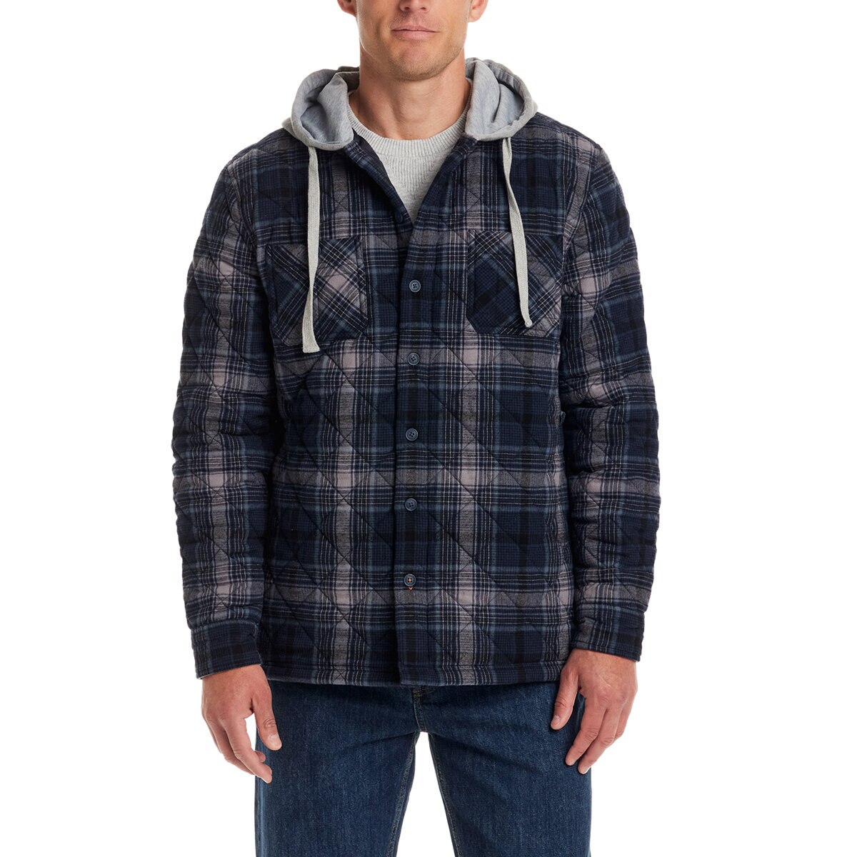 Weatherproof Vintage Sobre Camisa para Caballero Azul cuadros Chica Weatherproof Vintage Sobre Camisa para Caballero Azul cuadros Chica