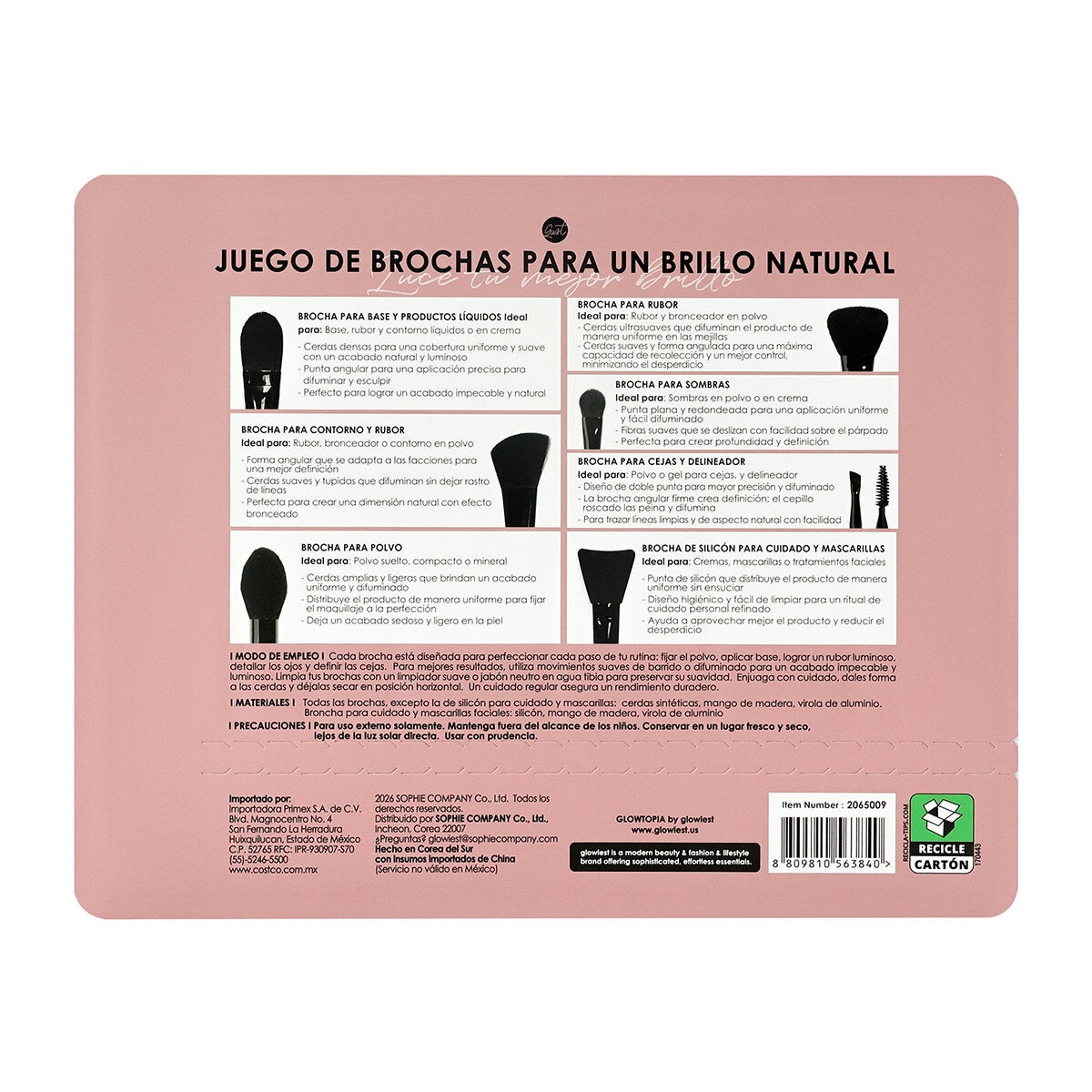 Glowiest Juego de Brochas 7pzas Glowiest Juego de Brochas 7pzas