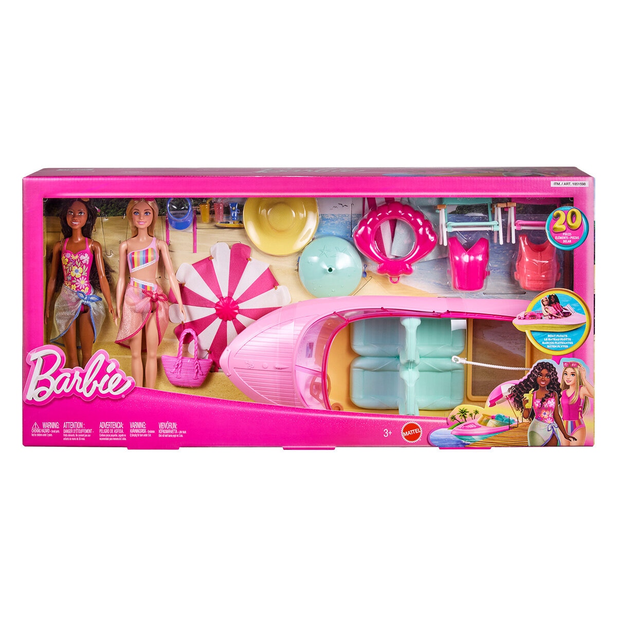 Barbie Vacaciones De Verano, Bote De Playa Barbie Vacaciones De Verano, Bote De Playa