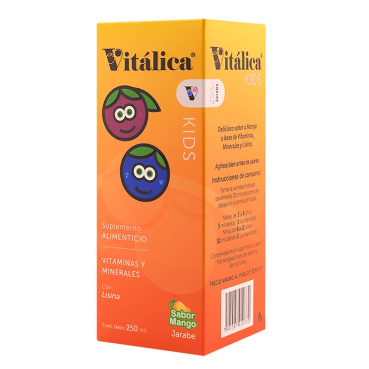 Vitalica Kids Vitaminas y Minerales 2 Frascos de 250 ml c/u