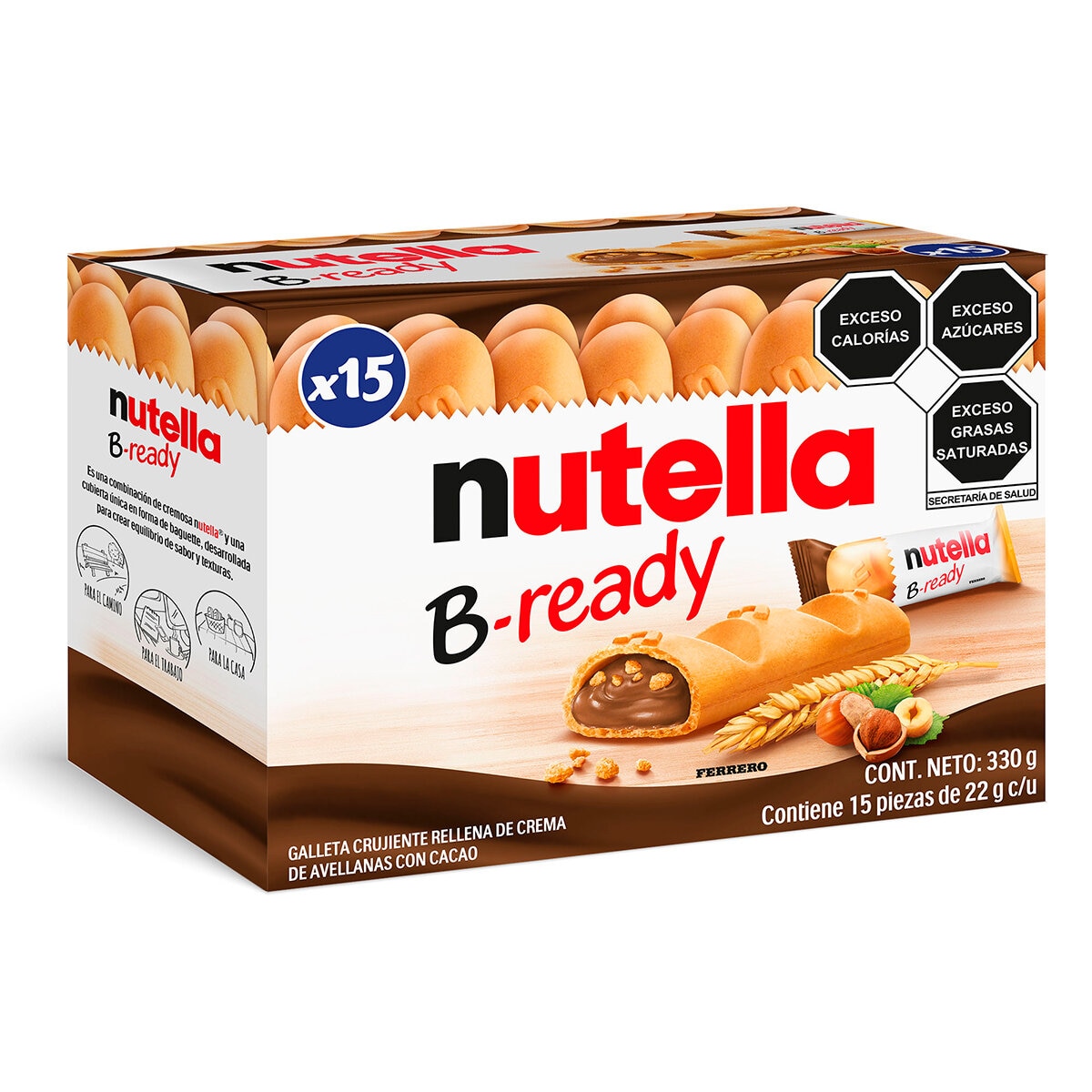 Nutella B Ready 15 pzas de 22 g