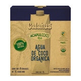 Calahua Acapulcoco Agua de Coco Orgánica 6 pzas de 1 l