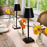 Mikasa Home Accents Juego de Lámparas Led con Control Táctil 2 piezas Negro