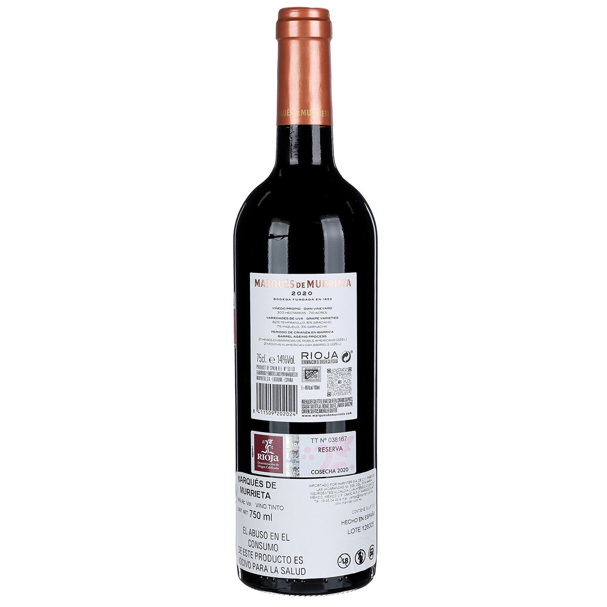 Vino Tinto Marqués de Murrieta Reserva 750ml