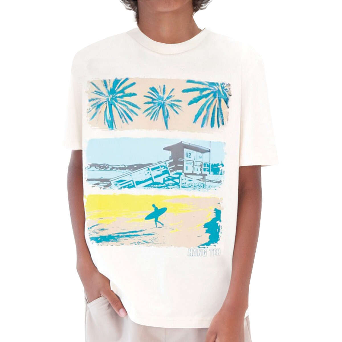 Hangten Playeras 2 piezas para Niños y Niñas Blanco / Gris 5 / 6 Años