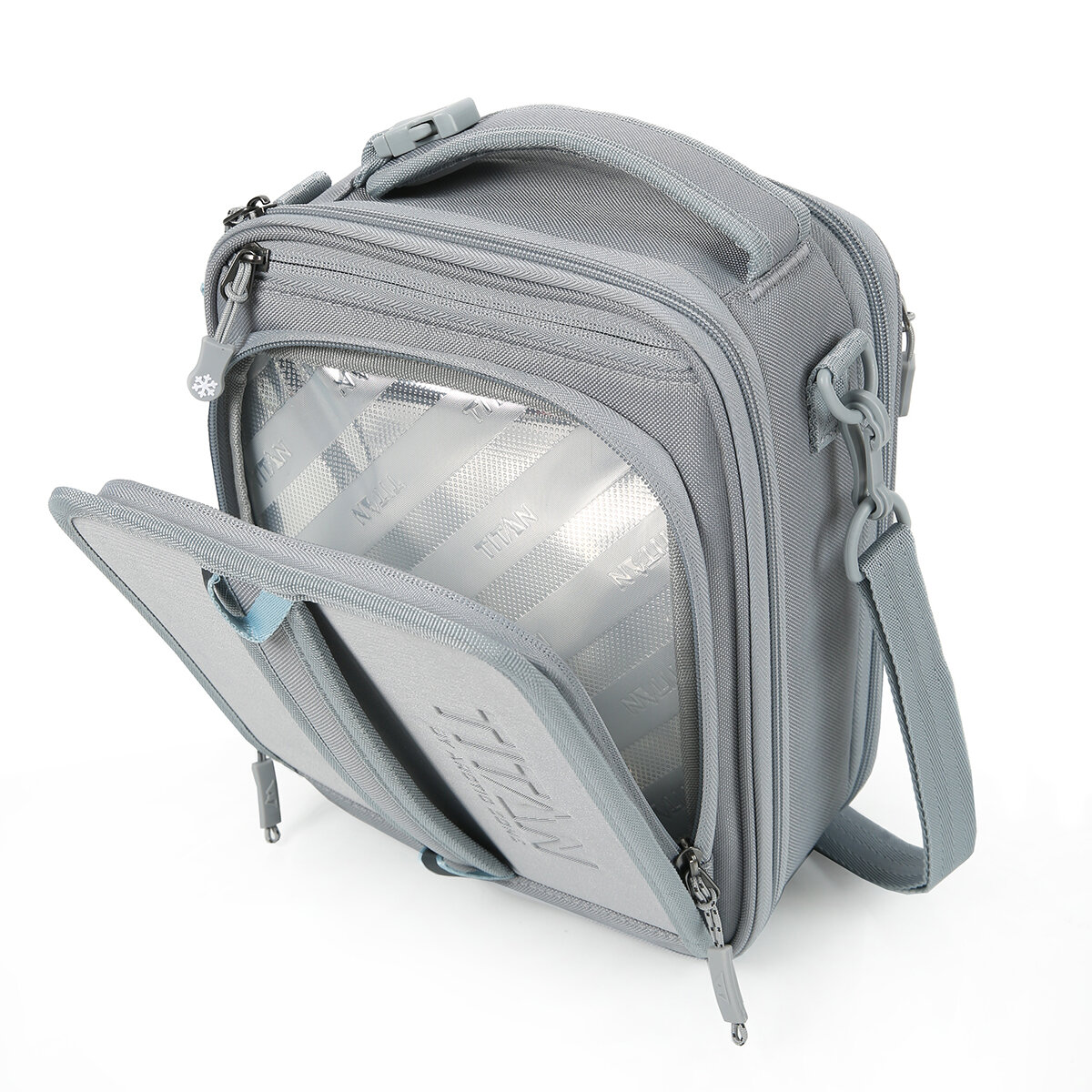 Titan Lonchera Expandible con Accesorios Gris