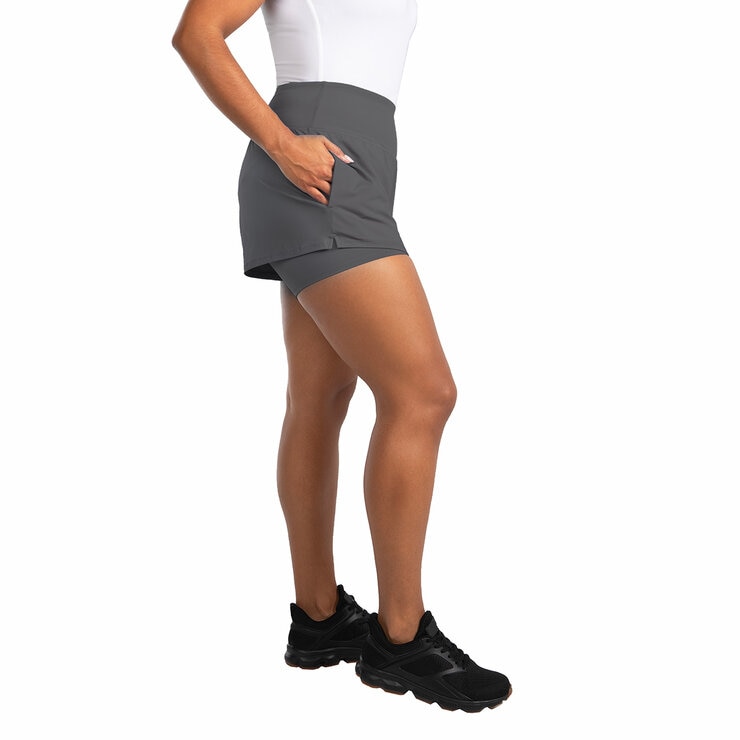 Avalanche Shorts Deportivos para Dama Gris Extra Grande