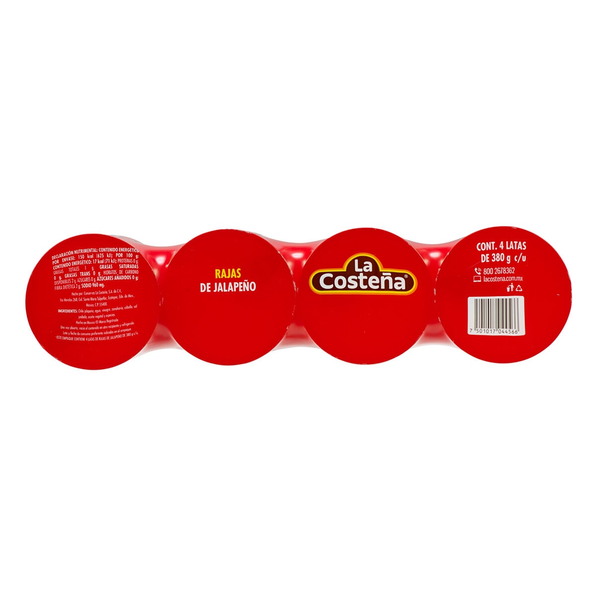 La Costeña Rajas De Jalapeño 4/380 g