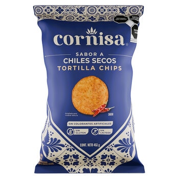 Cornisa Tortilla Chips Sabor a Chiles Secos 453 g Cornisa Tortilla Chips Sabor a Chiles Secos 453 g