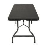 Lifetime, Mesa Plegable 1.82 metros, Color Negro