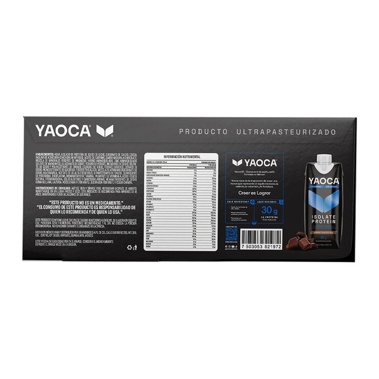 Yaoca Proteína Bebible sabor chocolate 30 g de proteína 18 / 330 ml Yaoca Proteína Bebible sabor chocolate 30 g de proteína 18 / 330 ml