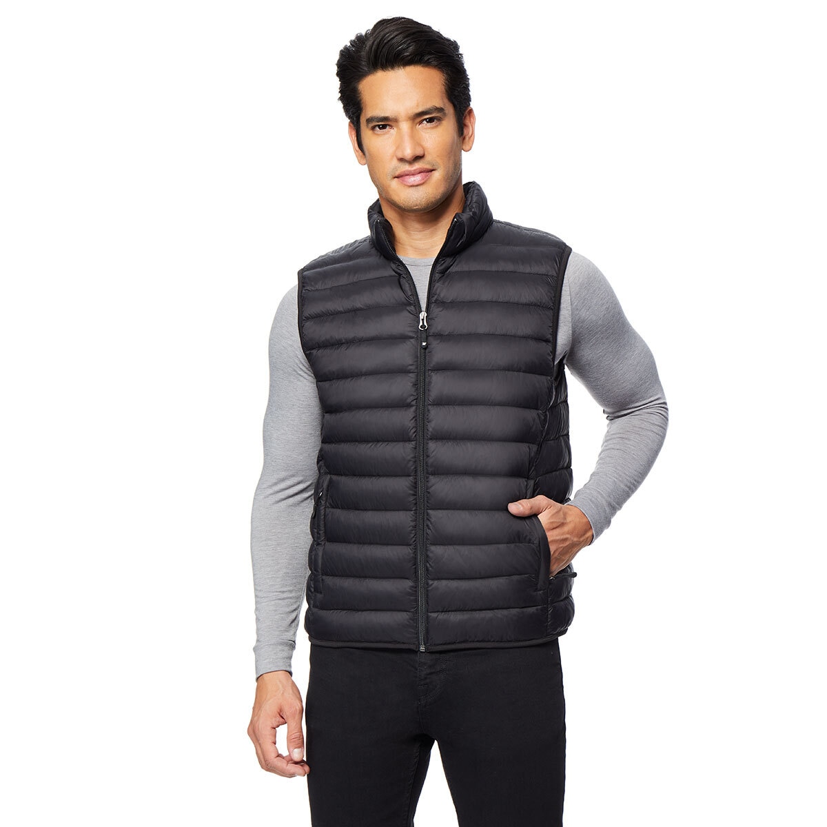 chaleco negro hombre